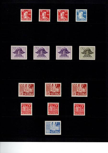 Schw1925-1970(23) Schweden MNH coll on pages