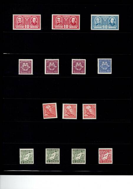 Schw1925-1970(25) Schweden MNH coll on pages