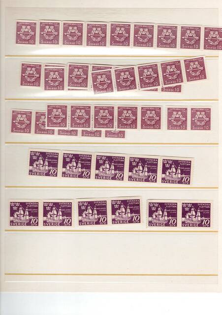 Schw1925-1970(27) Schweden MNH coll on pages