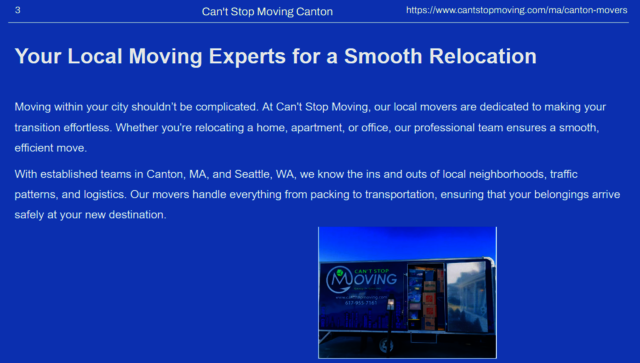 CantStopMoving Slide 3 Can't Stop Moving Canton