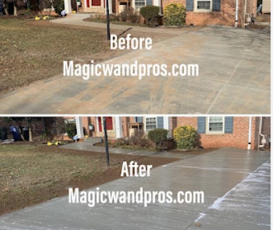Before and after Professional Power Washing Service Northern Virginia
