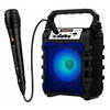 Karaoke Portable Bluetooth Speaker With Wired Karaoke Mic/FM/Aux/LED Lights