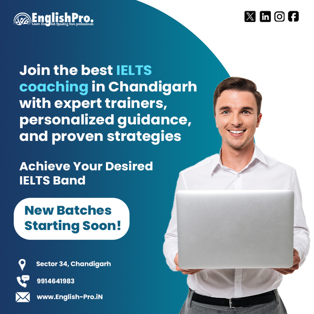 Join the best IELTS coaching in Chandigarh  English-pro
