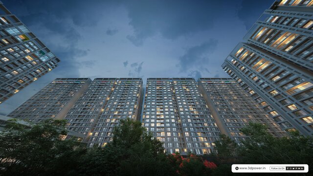 High-Rise Building and Township Rendering in Auran 3D Architectural Visualoization Services in Bangalore