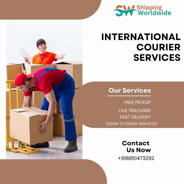Worldwide shipping banner International courier service