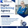 Blue & White Modern Digital... - Digital Marketer