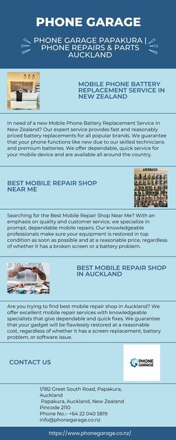 Mobile Phone Battery Replacement Service In New Ze Phone Garage