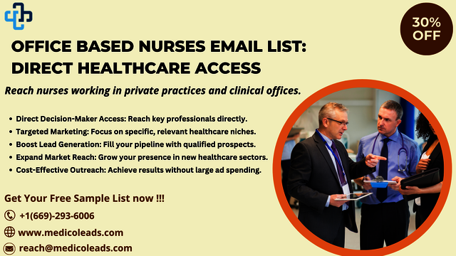 Office Based Nurses Email List MedicoLeads B2B Healthcare Data Visuals