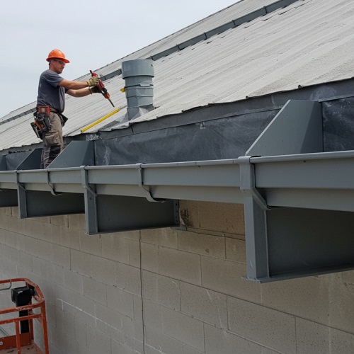 commercial-gutter-installation Amazon Roofing Texas