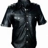 Leather Buckle Shirt - Leather Shirts