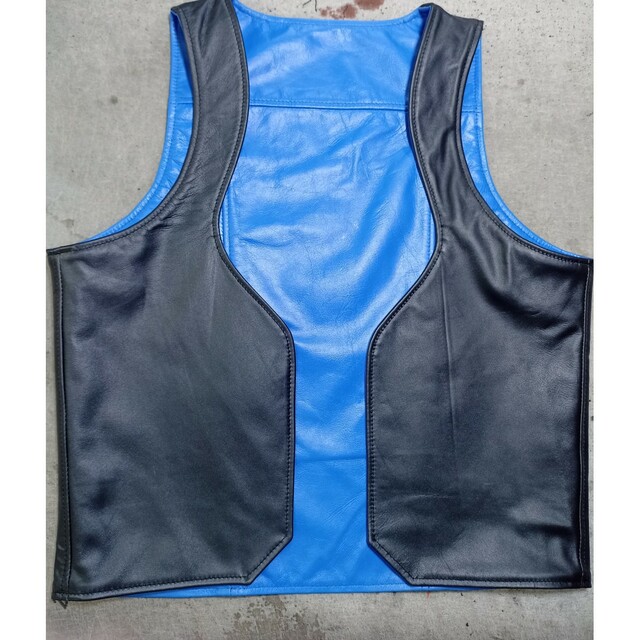 Leather Bar vest Double Sided Leather Vest