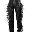 High Waist Fringe Leather P... - Leather Chaps