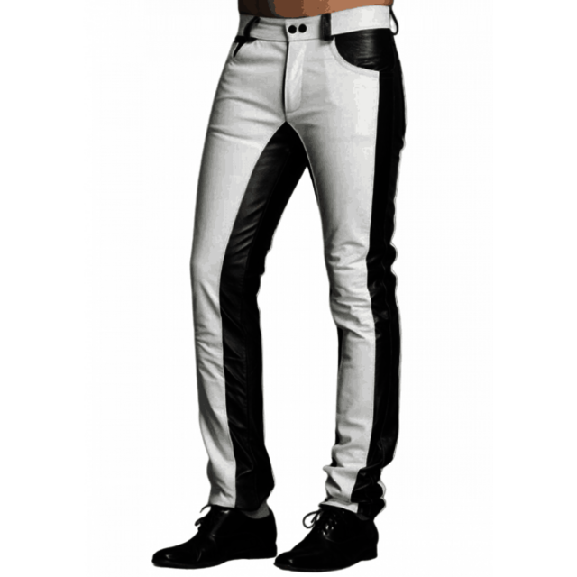 Leather Jeans pants 5 pockets Leather Chaps