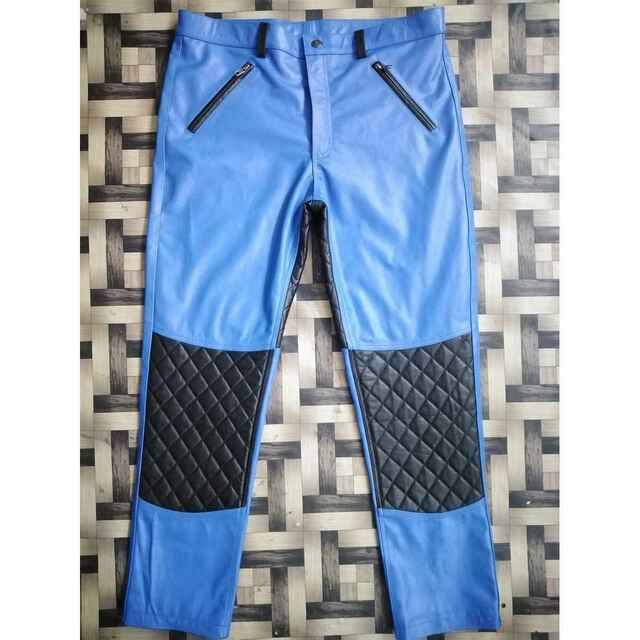 Leather Jeans pants with padding Leather Chaps