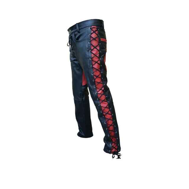 Leather Pants with side laces Leather Chaps