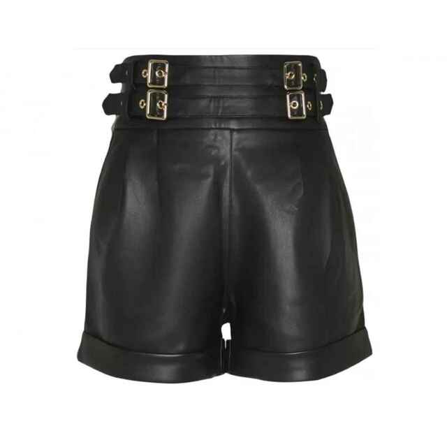 Leather High Waist Shorts Leather Chaps