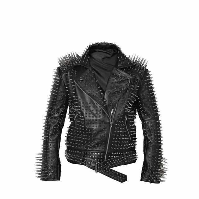 Brando Leather Jacket Spike studded Leather Jacket