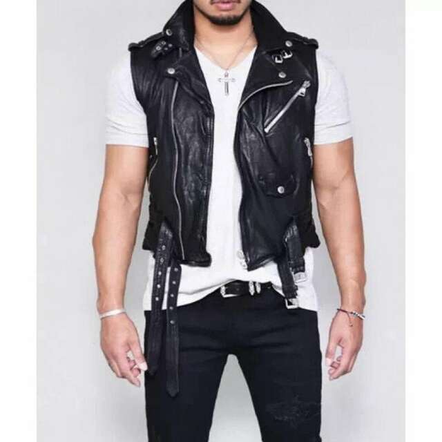 Leather Jacket Vest Leather Jacket