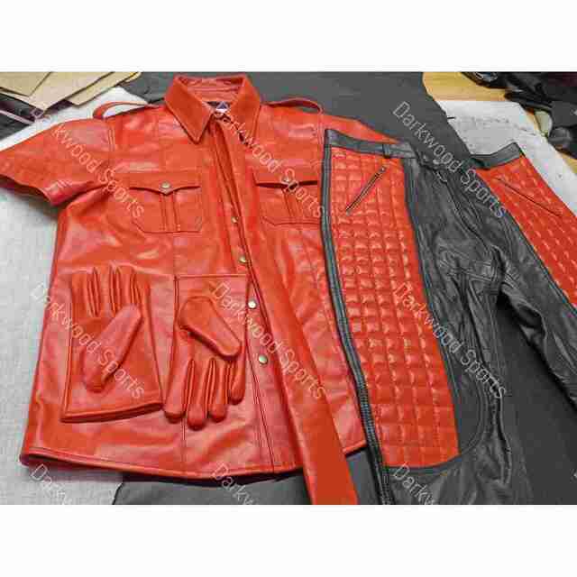Red Leather Uniform Leather Uniform
