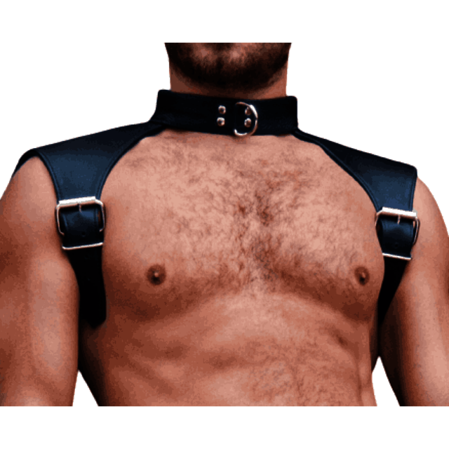 Leather Shoulder Harness Leather Boots,Caps,Flogger,Gloves,Harness,Jockstrap,Sling