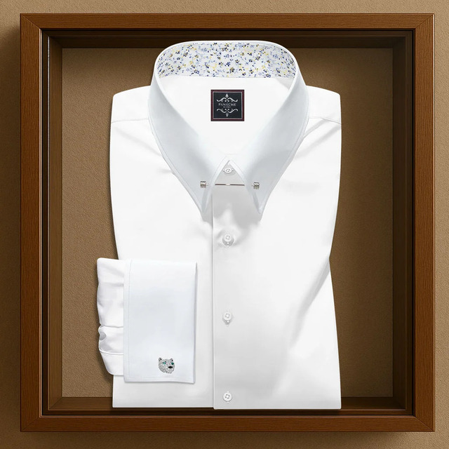 white-pin-collar-dress-shirt White Pin Collar Shirt