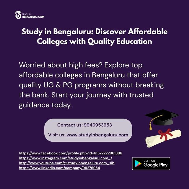 Study in Bengaluru Discover Affordable Colleges wi Picture Box