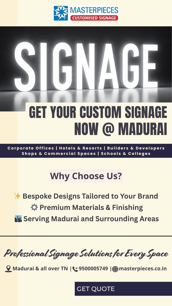 Custom Signage in Madurai Signage
