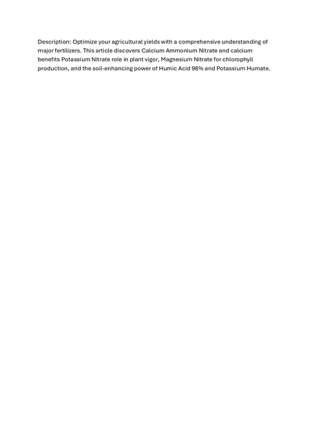 Calcium ammonium nitrate (can) a better nitrogen s Picture Box