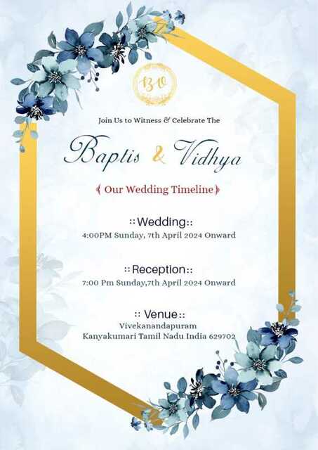 F modern tamil wedding invitation