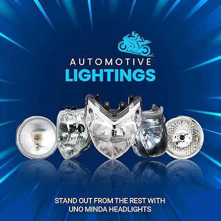 13 Uno Minda Headlight with Dome for Yamaha RX-100 Picture Box
