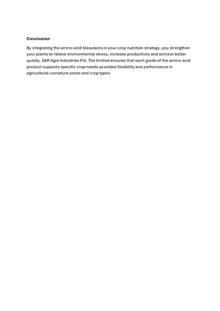 Amino Acid A powerful biostimulant for crop streng Picture Box