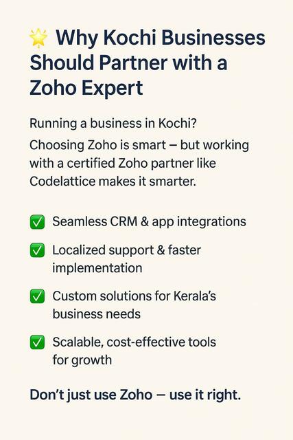 ZOHO partner in Kochi codelattice