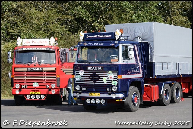 XV 90 341 Max Piet Nielsen Scania 141 - CZ 20 123  Veteran Rally Seaby DK 2025