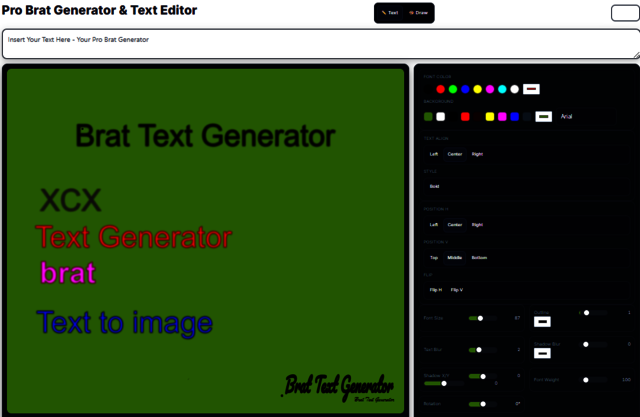 text generator Picture Box