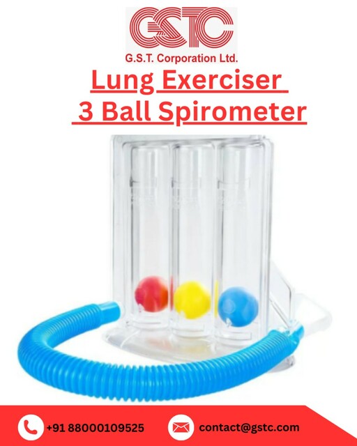 Lung Breathing Exerciser – 3-Ball Spirometer Picture Box