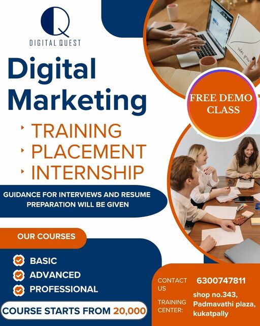 DQ digital marketing training Digital Marketing Institute in Hyderabad | Digital Quest KPHB