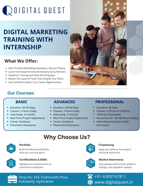 digital marketing course in Kukatpally Master Digital Marketing with Digital Quest – Best Digital Marketing Course in Kukatpally