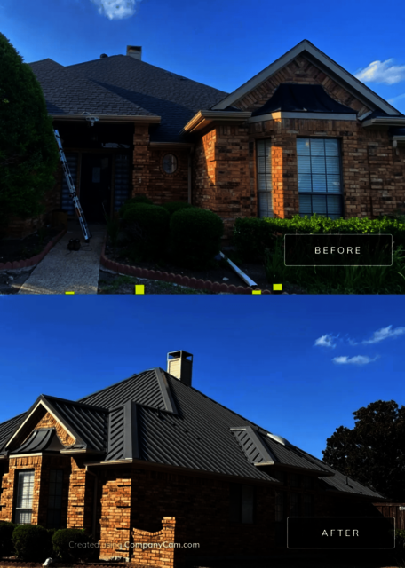 before after Str8Forward Roofing Plano TX