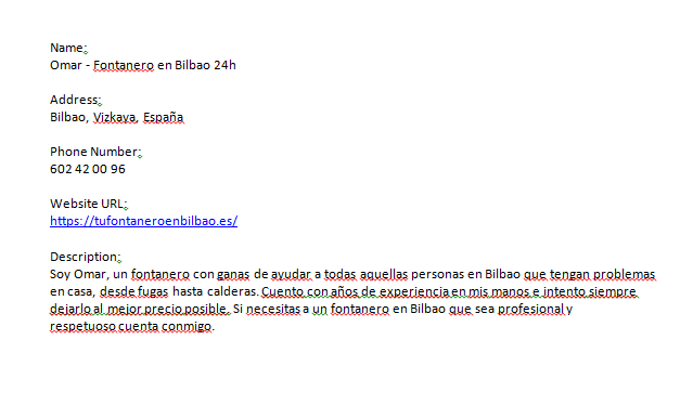 Omar - Fontanero en Bilbao 24h Omar - Fontanero en Bilbao 24h