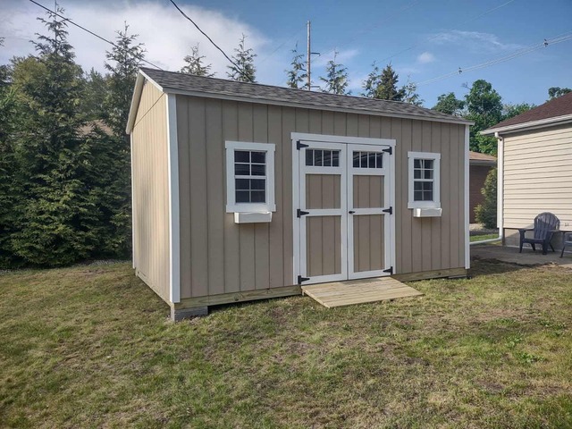 10x16 with Flower Boxes Gable Shed