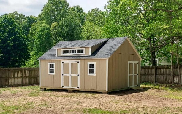 16x20 gable shed with Dormer Gable Shed