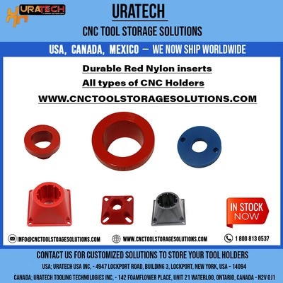NyloninsertsforalltypesofCNCHoldersfromUratech1 Uratech : High-Quality Red nylon inserts for all types of CNC Holders.