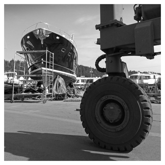 Boat Restoration 2025 2 Black & White and Sepia
