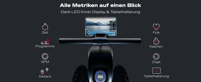 PROwer Rower rameur Sportstech PROwer