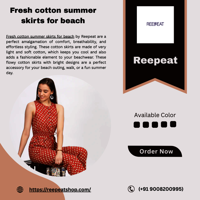 Fresh cotton summer skirts for beach Picture Box