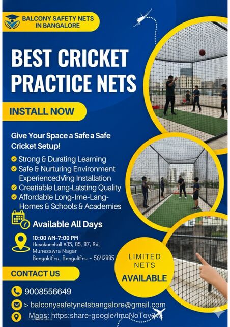 BEST CRICKET PRACTICE NETS IN BANGALORE venky safety nets bangalore