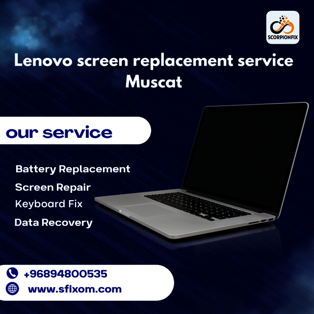 lenovo   screen replacement service muscat Picture Box