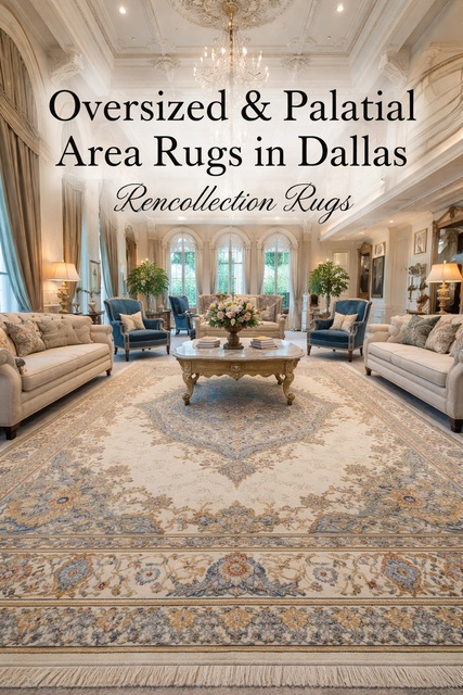 Oversized and palatial area rugs in Dallas RenCollection Rugs