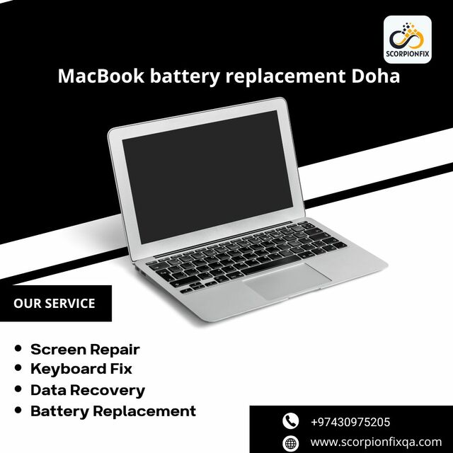 MacBook battery replacement Doha Picture Box