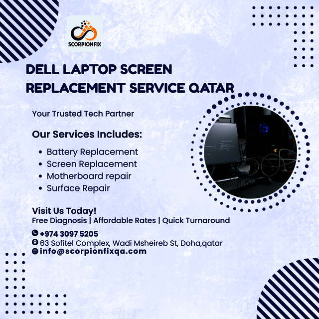 Dell Laptop Screen Replacement Services Qatar Picture Box